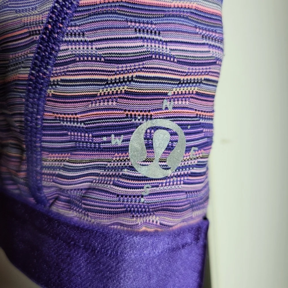 Lululemon Shala Bra open strappy cage bra purple pink size 4 - Picture 4 of 5